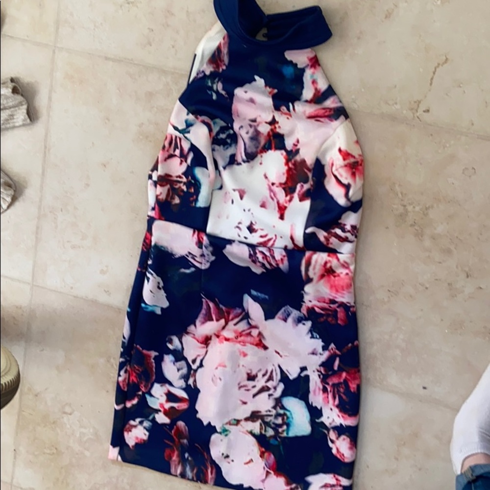 Bodycon Floral Backless Dress